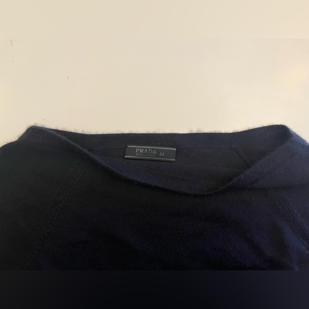 Vintage Prada 90s semi sheer boatneck sweater